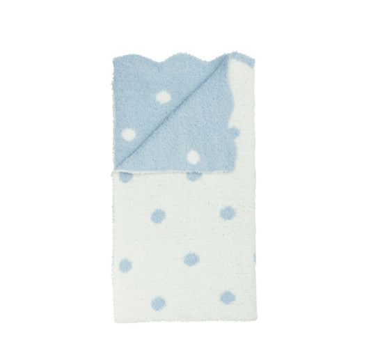 Blue Dot Chenille Blanket