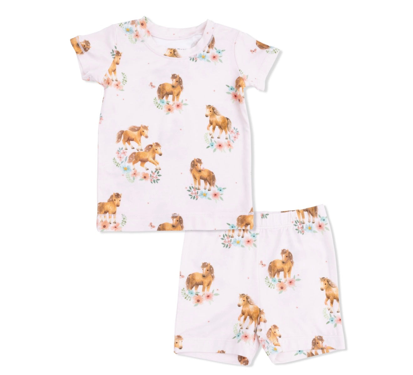Pink Ponies Short Loungewear Set