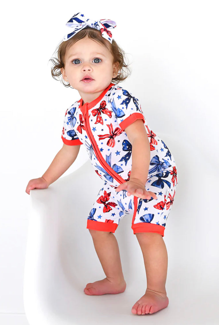 Stars + Bows Shortie Romper