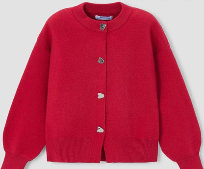 Red Cardigan Sweater