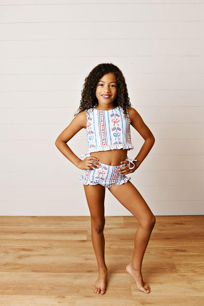 Star Spangled Bow Two-Piece Swimsuit