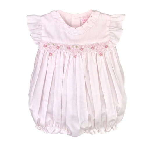 Pink Rosebud Smocked Bubble
