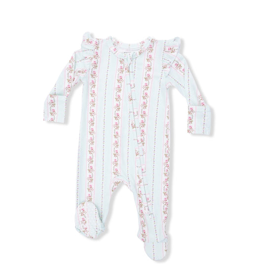 Antoinette Stripe 2 Way Ruffle Footie