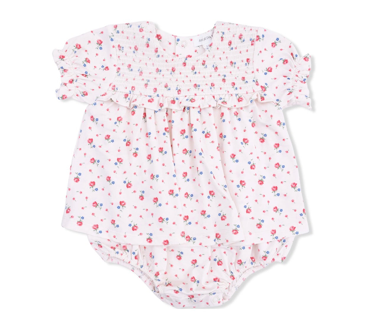 Joli Rosette Smocked Ruffle Bubble With Skirt