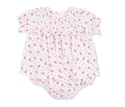 Joli Rosette Smocked Ruffle Bubble With Skirt