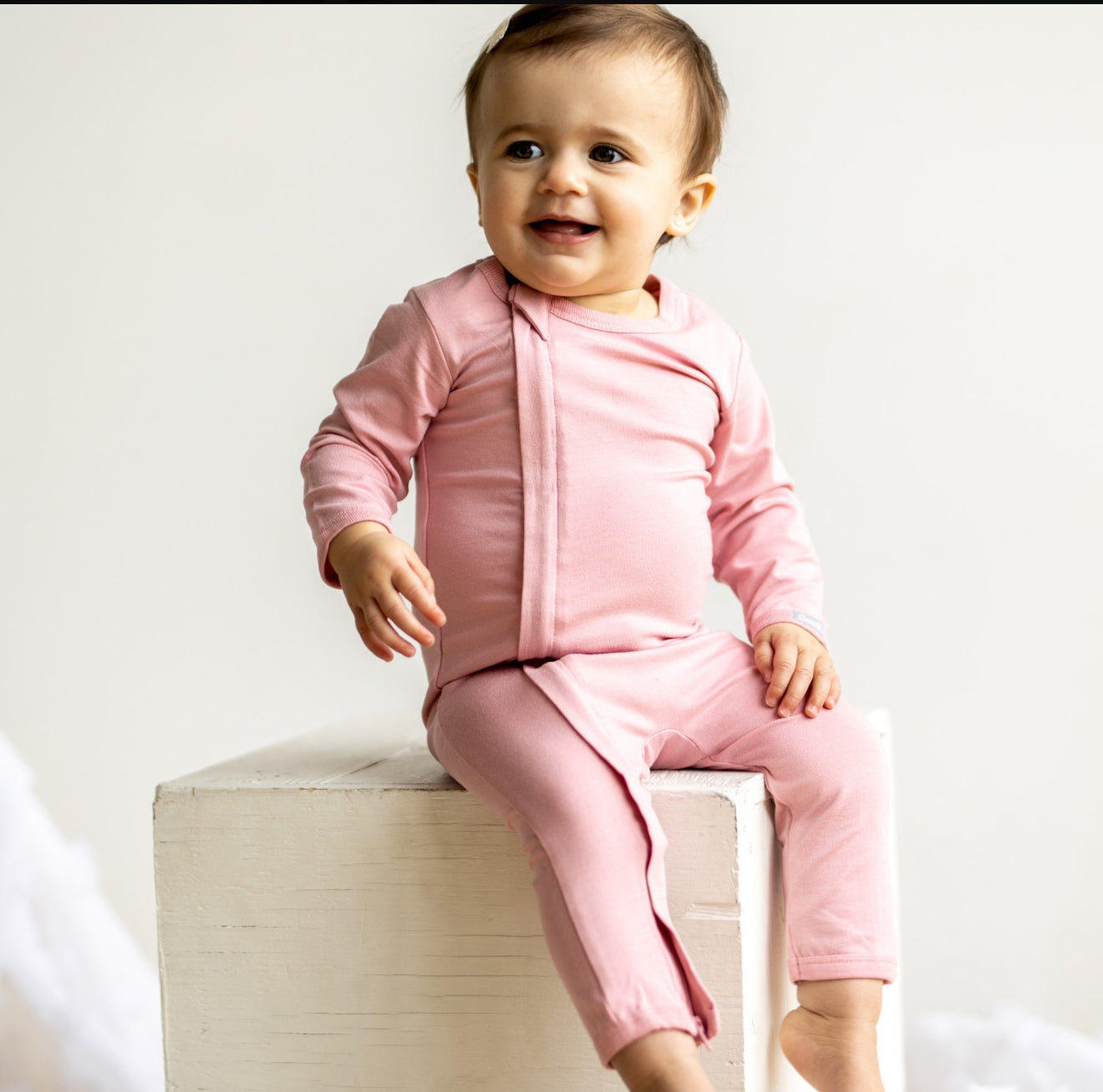 Coccoli Infant Unionsuit Silver Pink