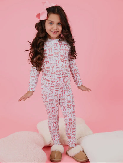 Sweet Bow Dreams Bamboo Cotton Pajama Set