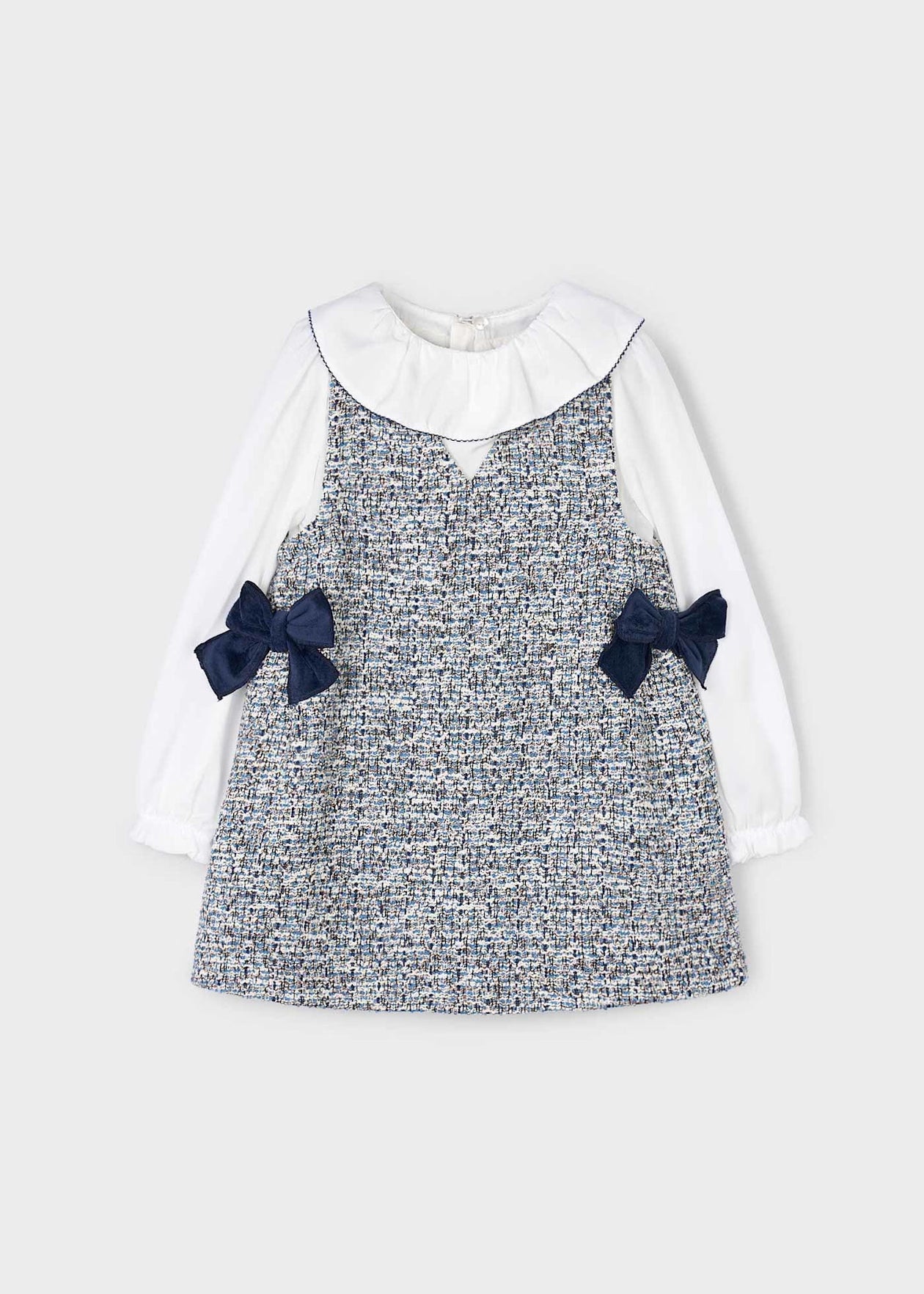 Girls Pinafore Tweed Dress