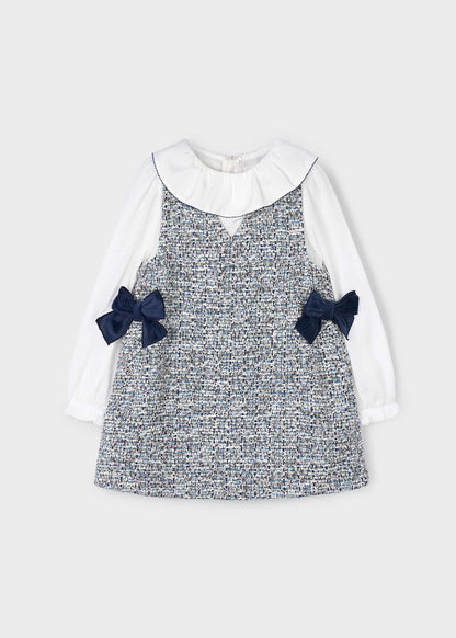 Girls Pinafore Tweed Dress