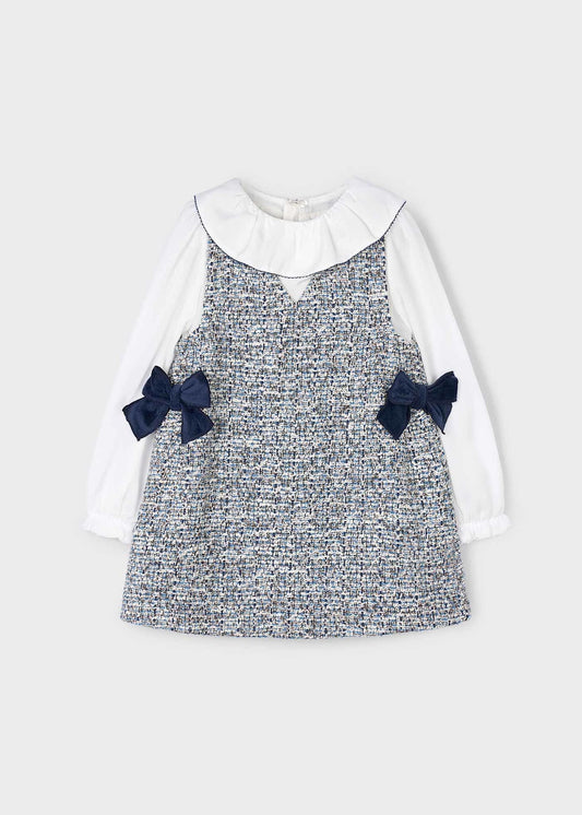 Girls Pinafore Tweed Dress