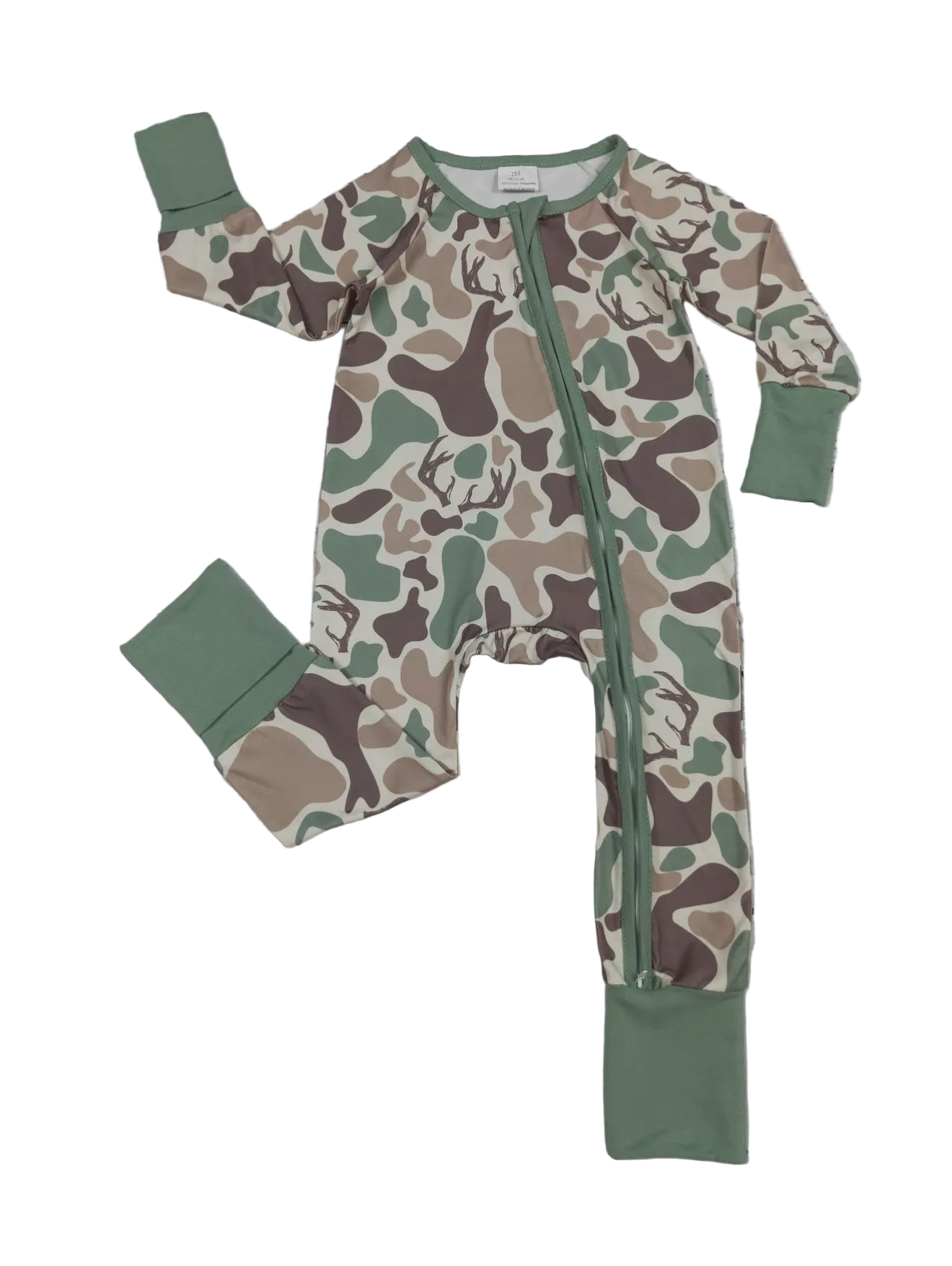 Camouflage Baby Boy Two Way Zipper