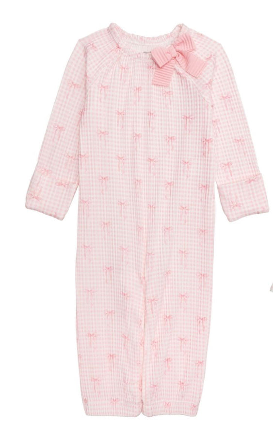 Pink Gingham Bow Converter Gown