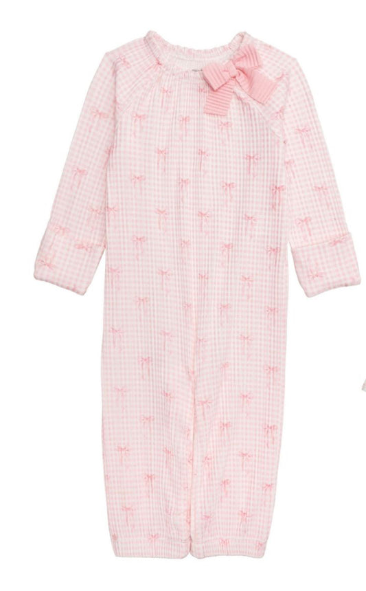 Pink Gingham Bow Converter Gown