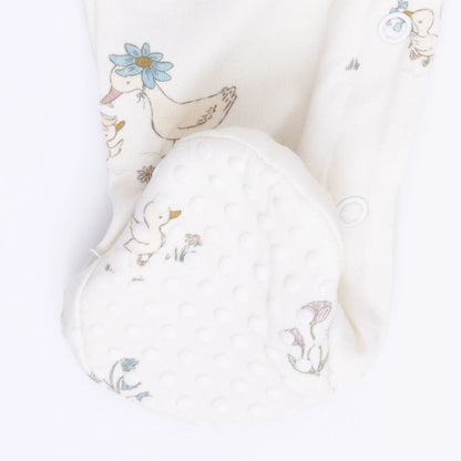 Flower Ducklings Smocked Footie