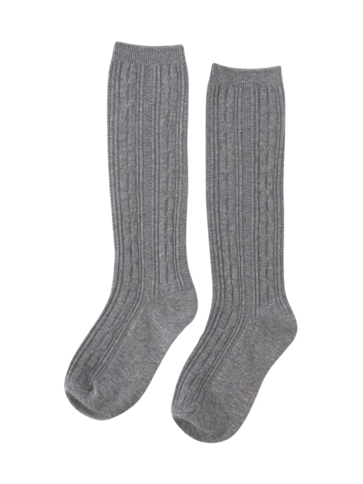Cable Knit Knee High Socks