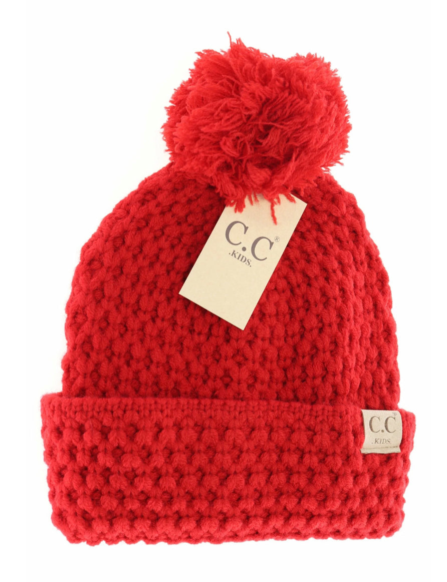 Kids Bee Stitch Knit Pom