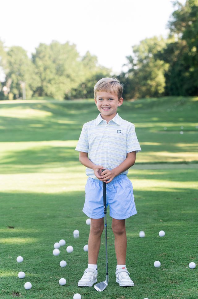 Seaside Striped Performance Polo