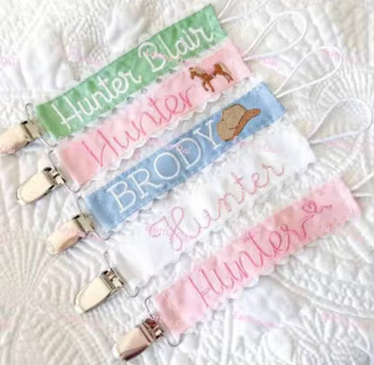 Monogrammable Paci Clips