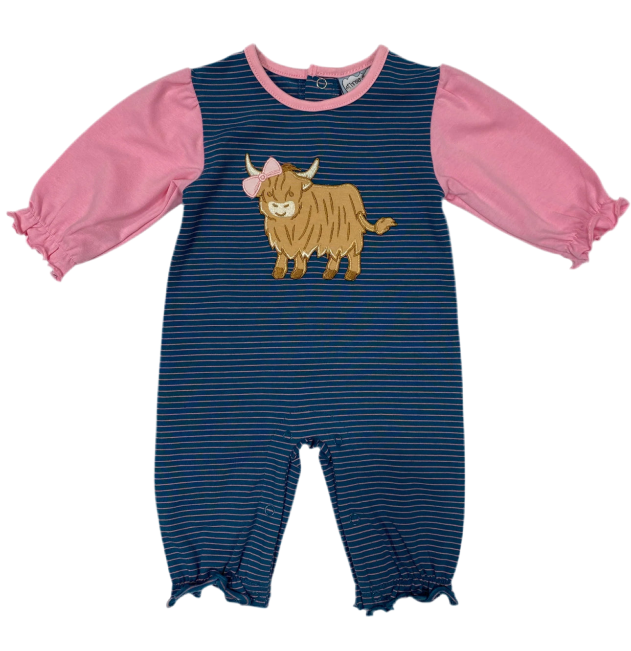 Highland Cow Girl Romper