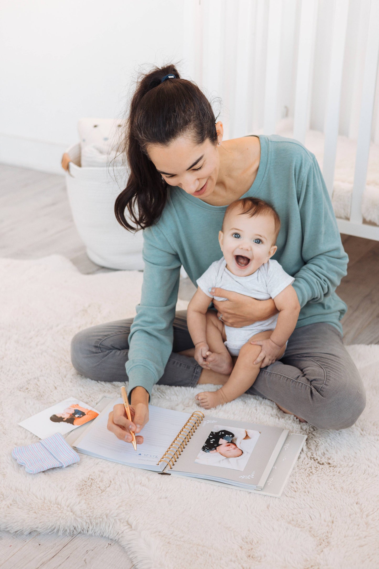 Deer Print Square Baby Memory Book