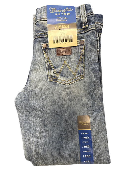 Wrangler Boys Retro Slim Boot Cut Jeans