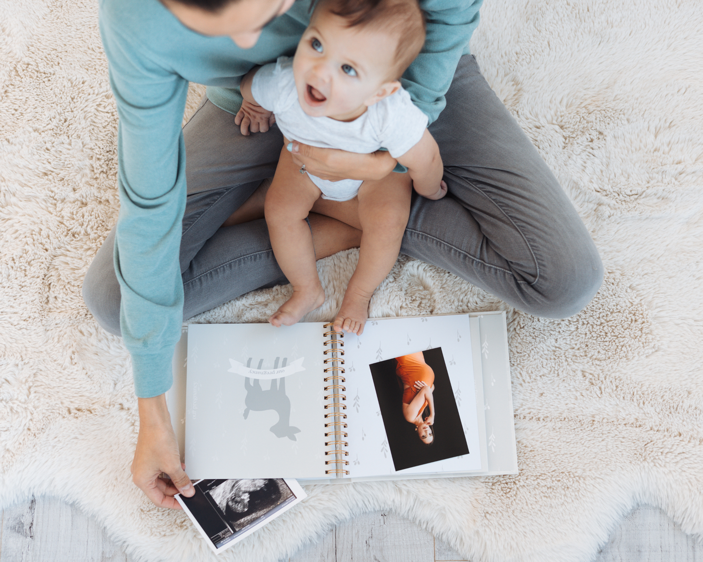 Deer Print Square Baby Memory Book