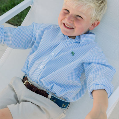 Roscoe Blue Check LS Button Down