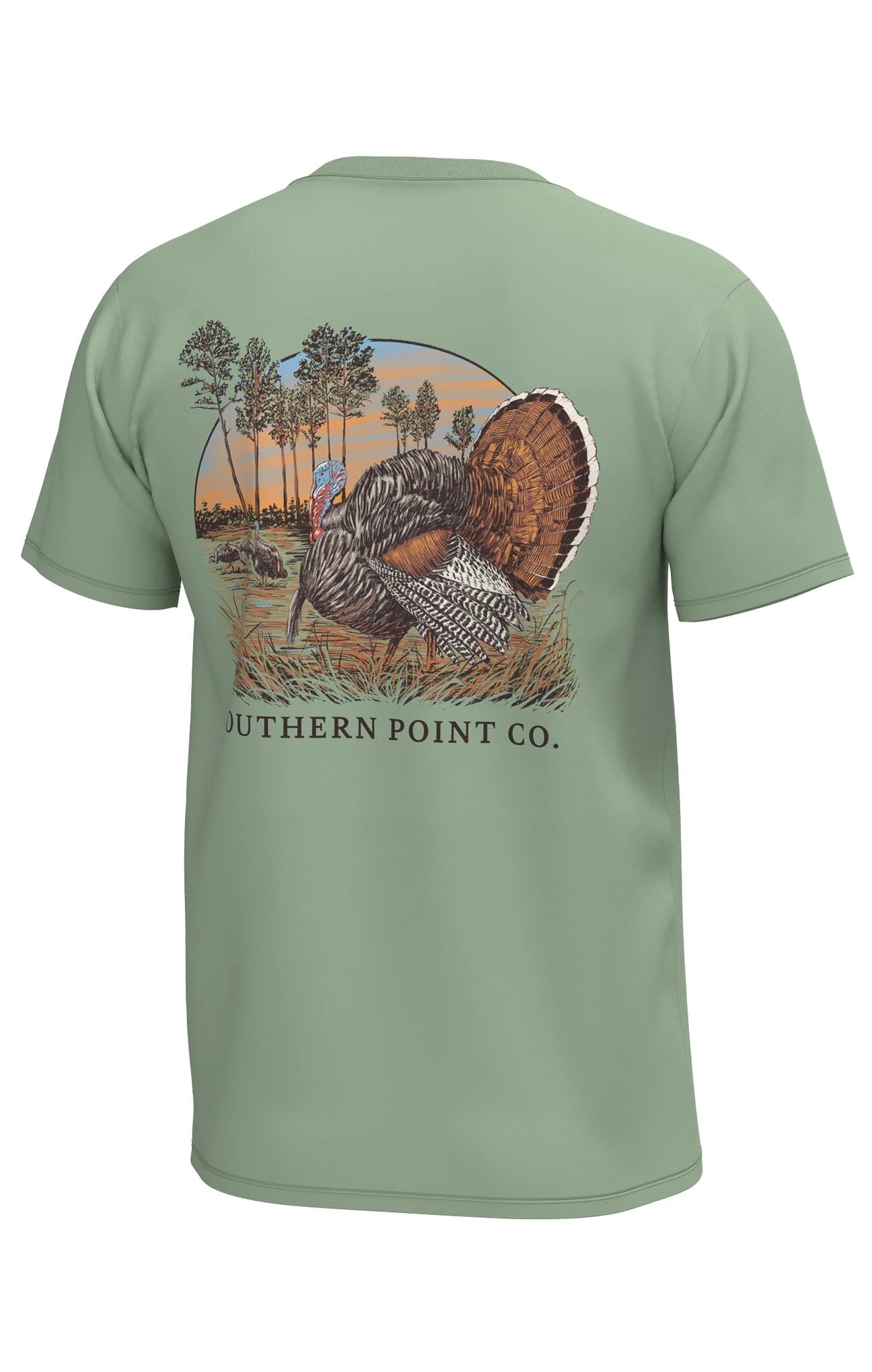 Southern Point Youth Tee Turkey Strutting In The Clearing