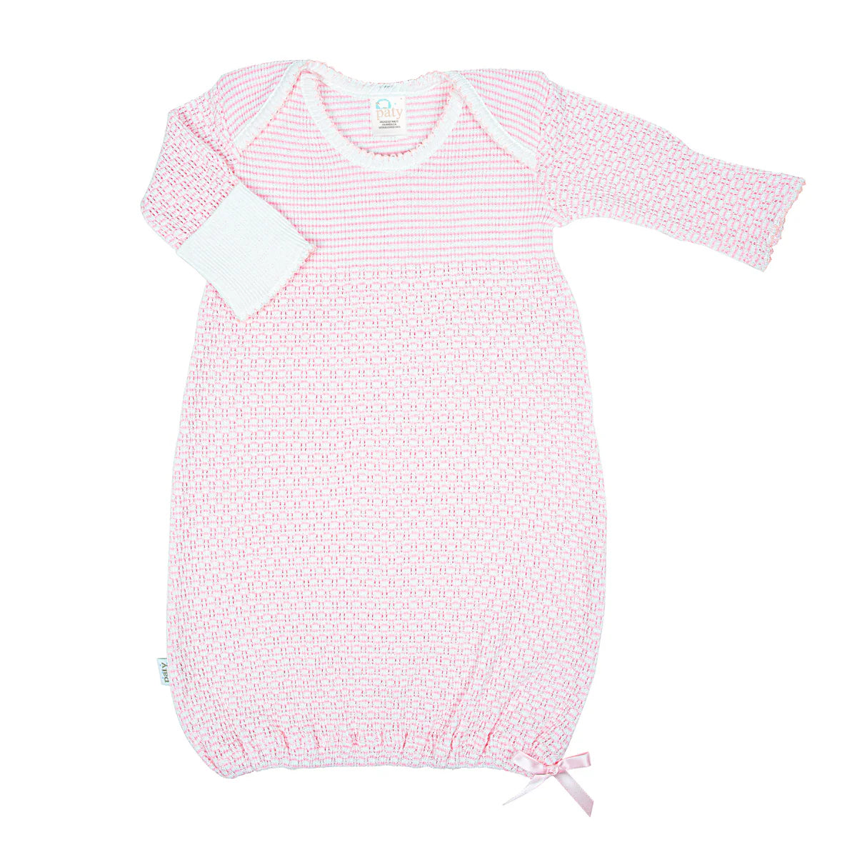 Pink Overlap Shoulder Gown
