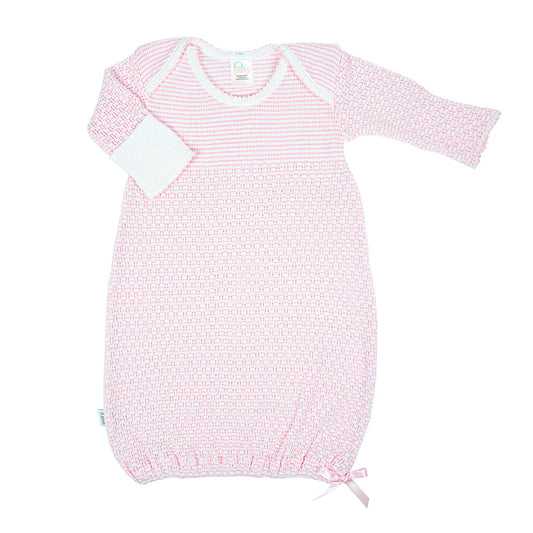Pink Overlap Shoulder Gown