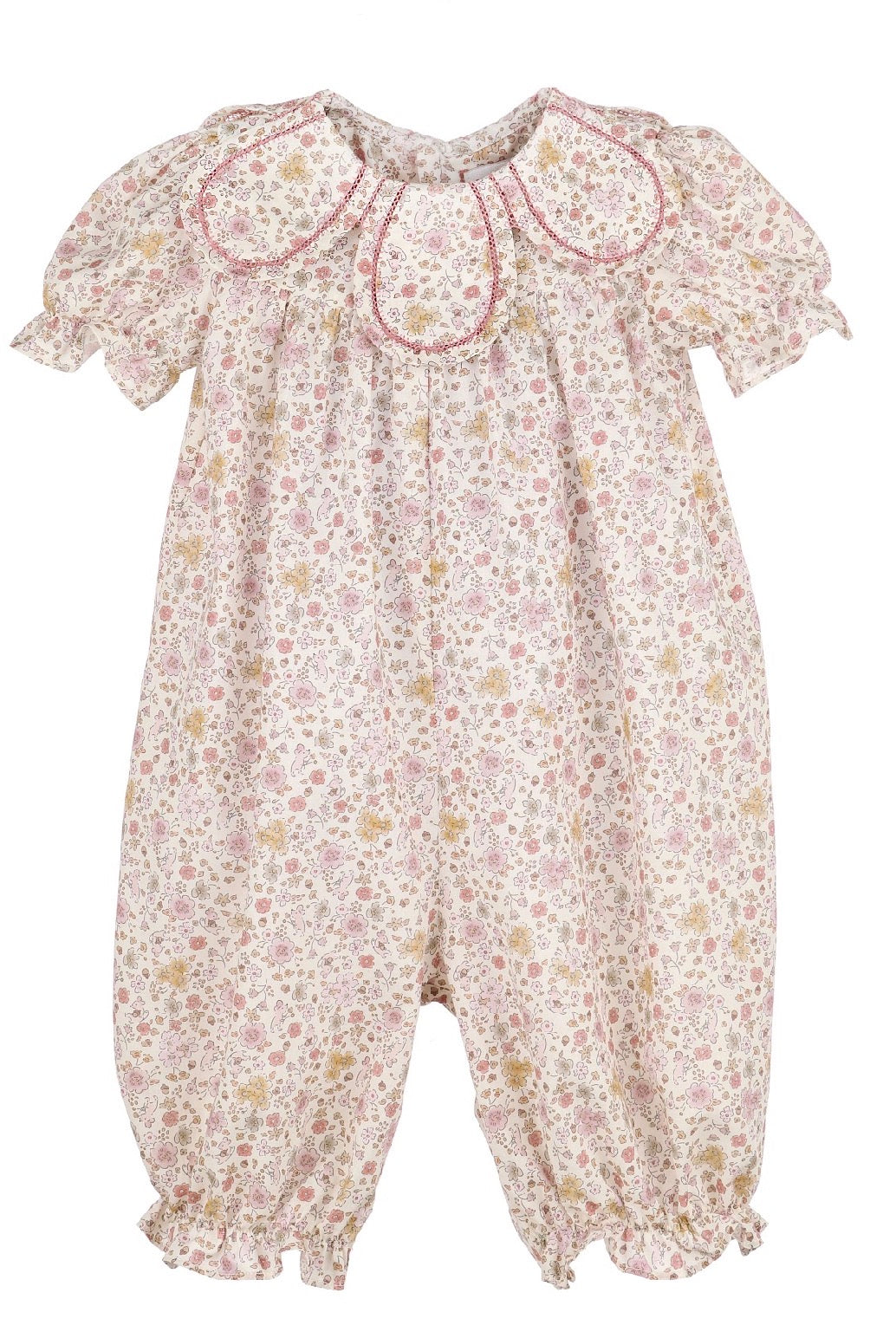 Pink Floral Long Romper