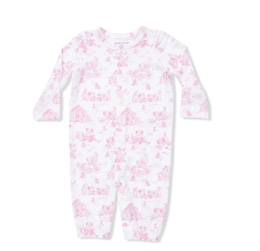 Puppy Toile Pink-Converter Gown