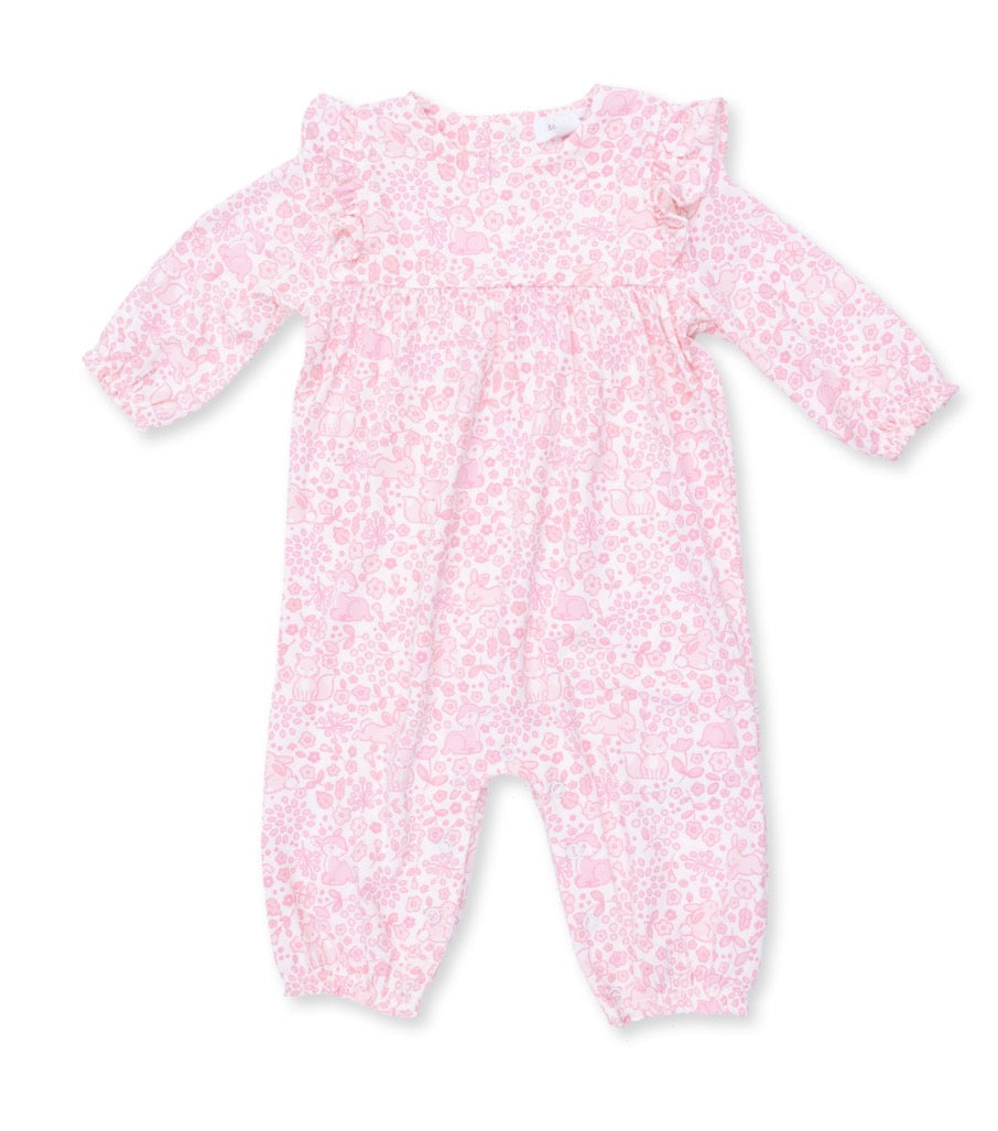 Baby Woodland - Ruffle Sleeve Snap Romper