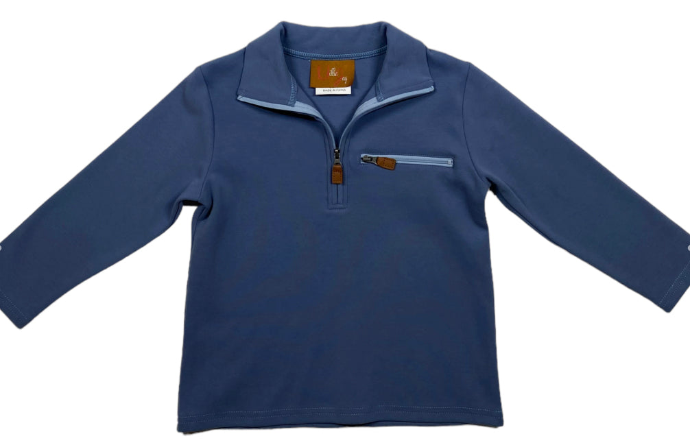 Blue 1/4 Zip Pullover