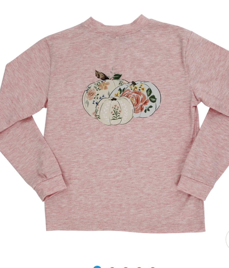 Girls LS Logo Tee/ Pumpkin