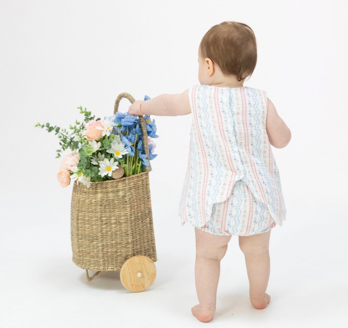 Tulip Stripe Scallop Back Bloomer Set