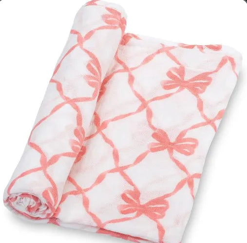 Bow Printed Swaddle