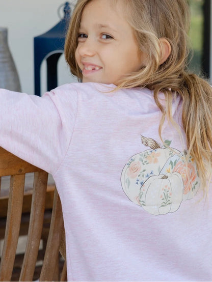 Girls LS Logo Tee/ Pumpkin