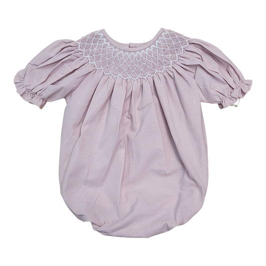 Catherine Dusty Pink Smocked Bubble