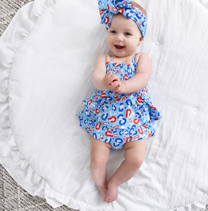 Liberty & Leopard Smocked Bubble