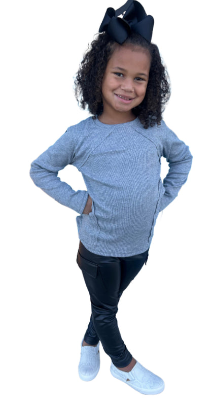 Black Pleather Legging