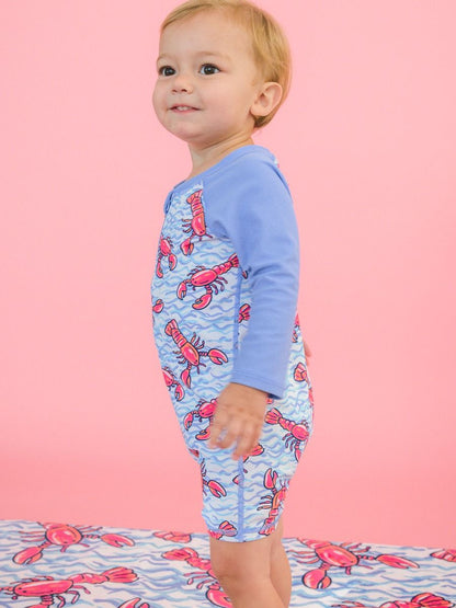 Boys Blue Lagoon Long Sleeve Rash Guard