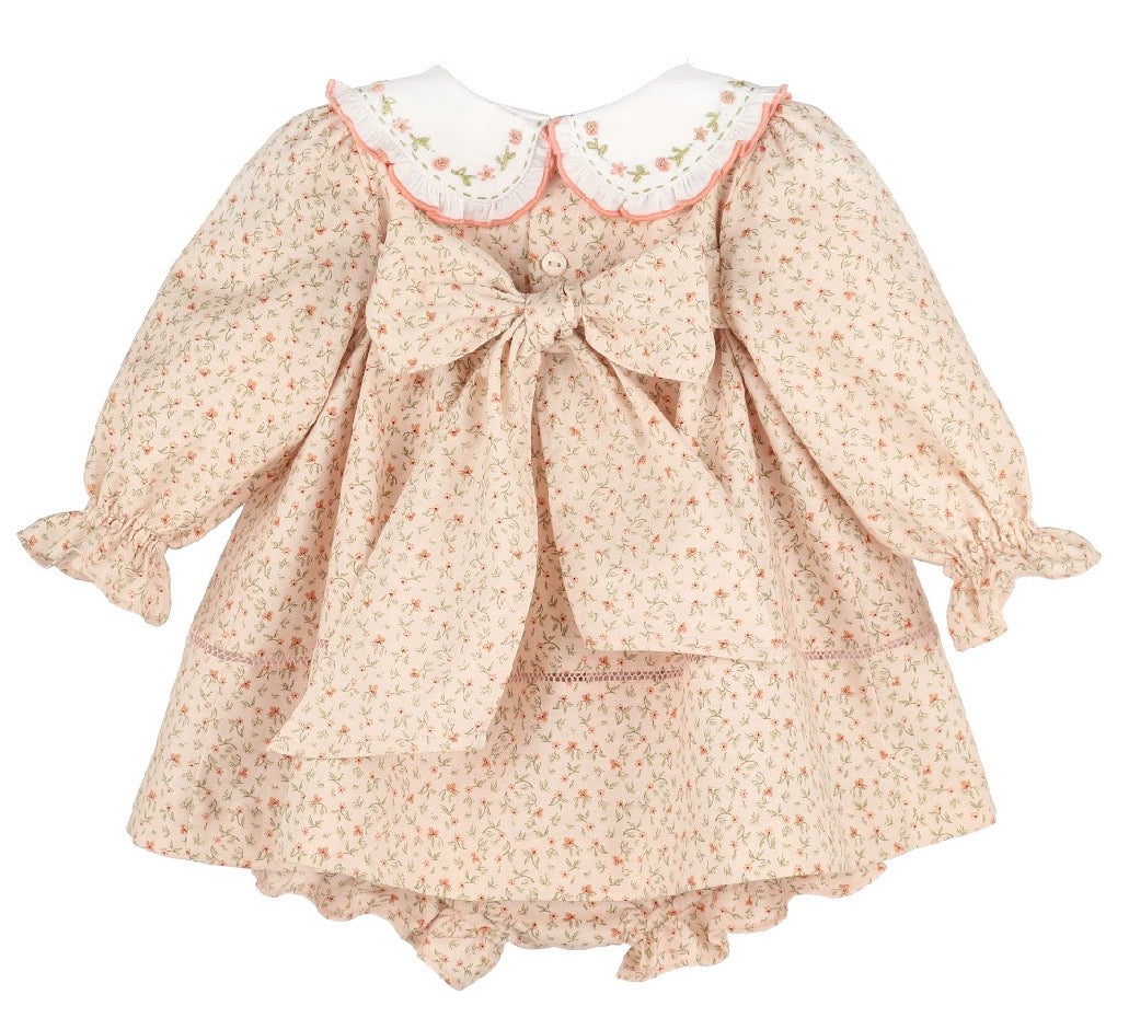 Floral Peter Pan Collar Dress + Bloomer