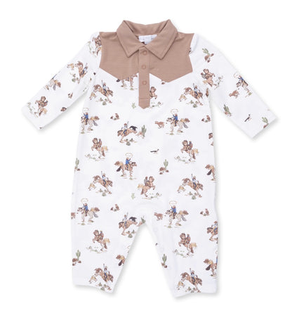 Horse Wrangler Cowboy Long Sleeve Romper