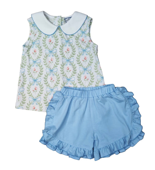 Bow Floral Short Set