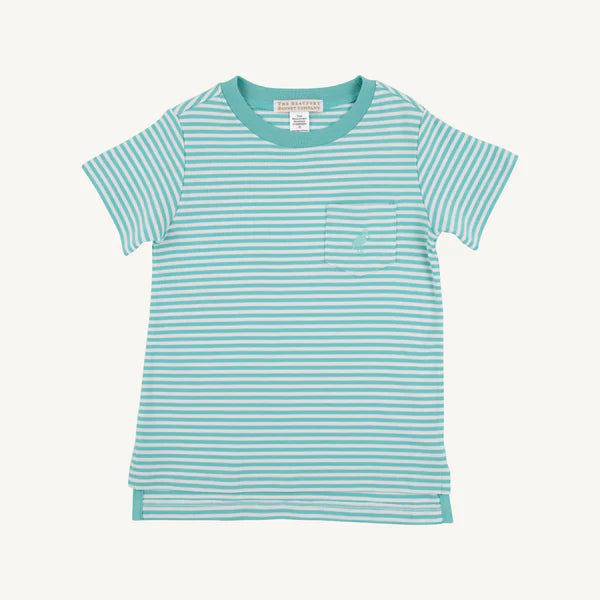 Carter Crewneck Turks Teal Tee