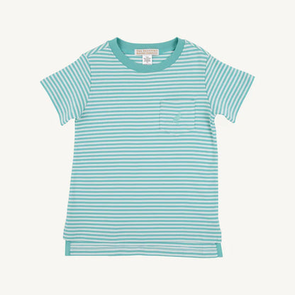 Carter Crewneck Turks Teal Tee