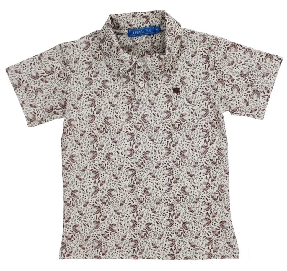 Turkey Print Performance Polo