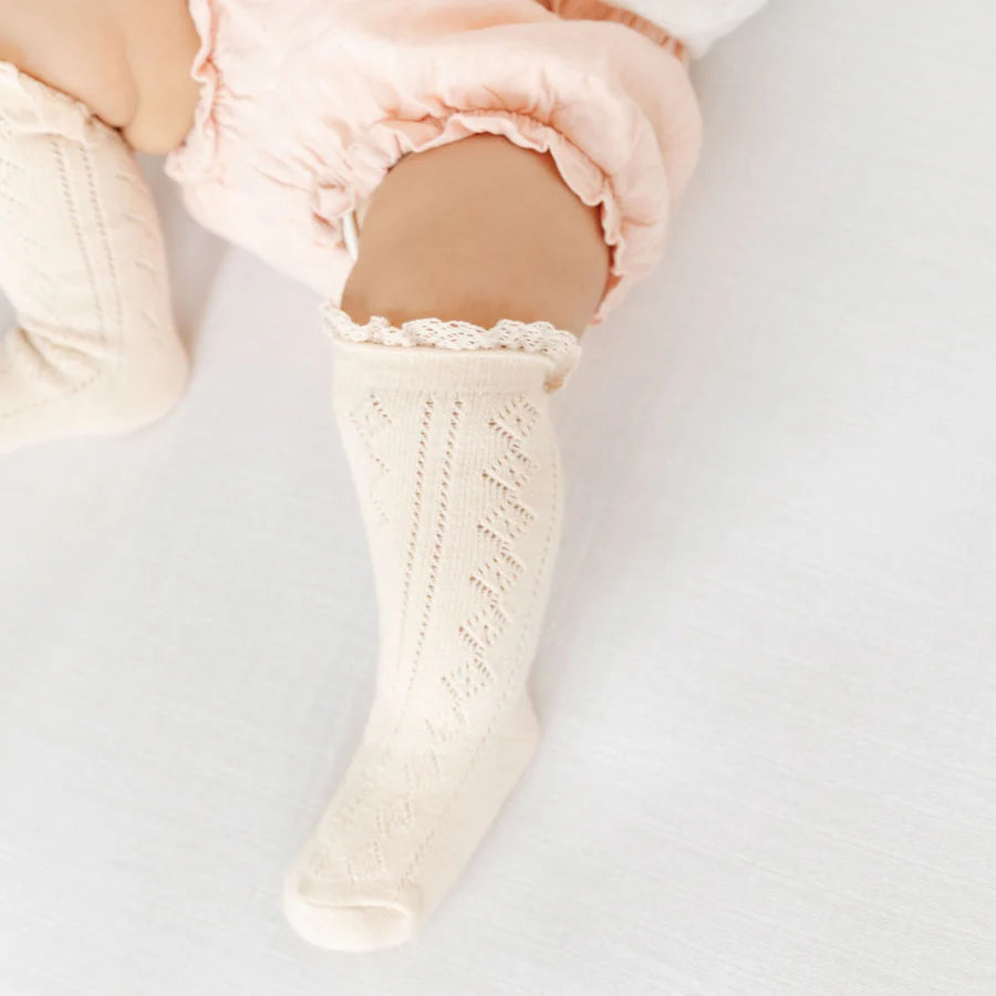 Fancy Lace Knee High Socks