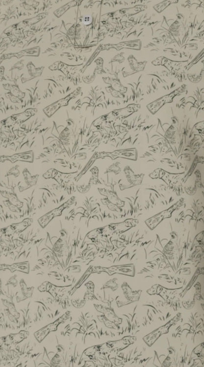 Youth Performance Polo Pointer Pattern -Cloud Cream
